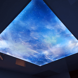 Натяжной потолок с фотопечатью ночного неба