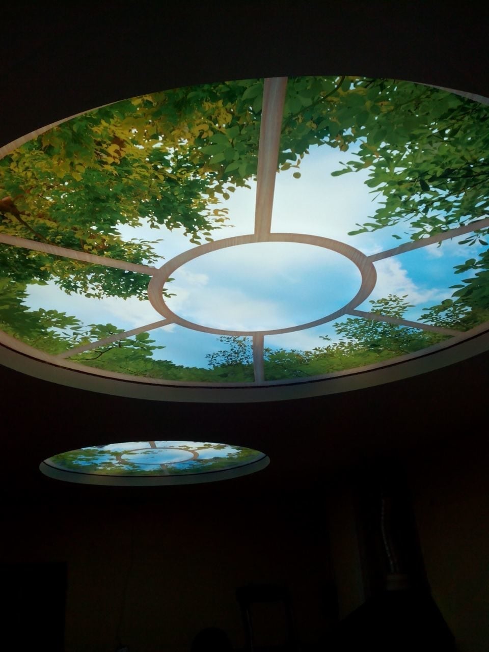 Потолок с 3D фотопечатью «Окно в небо»