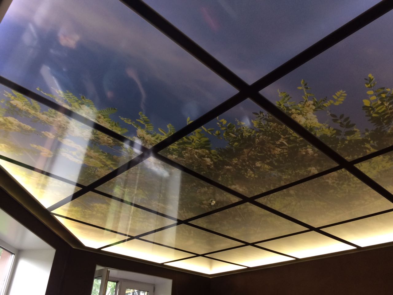 Потолок с 3D фотопечатью «Панорама неба»